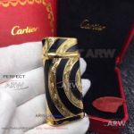 ARW 1:1 Replica Cartier Classic Fusion Jet lighter Gold&Black Lighter